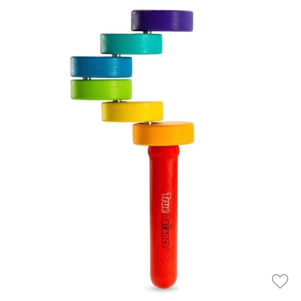 Excite TrueBalance Coordination Game Junior Rainbow Wooden Balance Fidget Toy